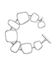 Load image into Gallery viewer, Sterling Silver Square Link Bracelet - Pobjoy Diamonds