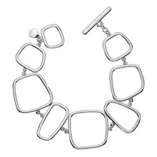 Load image into Gallery viewer, Sterling Silver Square Link Bracelet - Pobjoy Diamonds