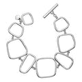 Sterling Silver Square Link Bracelet - Pobjoy Diamonds