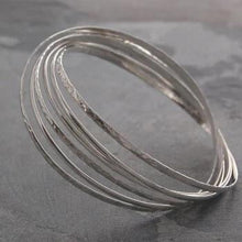 Load image into Gallery viewer, Handmade Sterling Silver Russian Style Bangle From Pobjoy