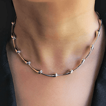Load image into Gallery viewer, Ladies Teardrop Handmade Silver Necklace