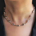 Ladies Teardrop Handmade Silver Necklace