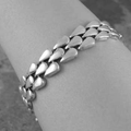 Handmade Sterling Silver Teardrop Ladies Bracelet - Pobjoy Diamonds