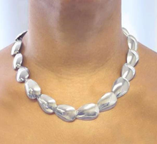 Load image into Gallery viewer, Handmade Sterling Silver Teardrop Necklace - Pobjoy Diamonds