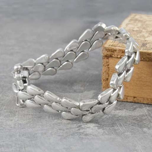 Load image into Gallery viewer, Handmade Sterling Silver Teardrop Ladies Bracelet - Pobjoy Diamonds