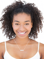 9K White Gold Three Heart Ladies Pendant Necklace-Pobjoy Diamonds