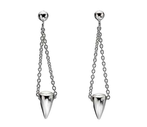 Sterling Silver Urbane Drop Earrings - Pobjoy Diamonds