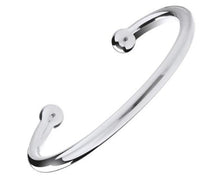 Load image into Gallery viewer, Sterling Silver Marked Heavy Torque Bangle 6mm