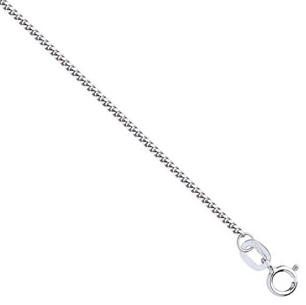 9K White Gold His Or Hers Large Dog Tag & Neck Chain - Pobjoy Diamonds