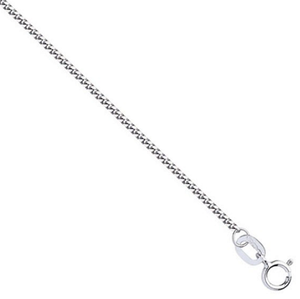9K White Gold His Or Hers Large Dog Tag & Neck Chain
