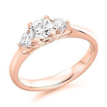 Load image into Gallery viewer, Rose Gold 1.10 Carat Lab Grown Diamond Ring - E/VS1