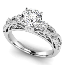 Load image into Gallery viewer, Platinum Trilogy Crossover Diamond Ring - Pobjoy Diamonds