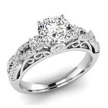 Load image into Gallery viewer, Platinum Trilogy Crossover Diamond Ring - Pobjoy Diamonds