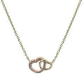 9K Yellow & Rose Gold Twin Rounded Heart Ladies Necklace - Pobjoy Diamonds