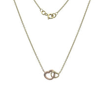 Load image into Gallery viewer, 9K Yellow &amp; Rose Gold Twin Rounded Heart Ladies Necklace - Pobjoy Diamonds