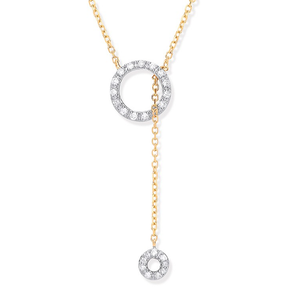 9K Yellow Gold & Diamond Circle Of Life Necklace 
