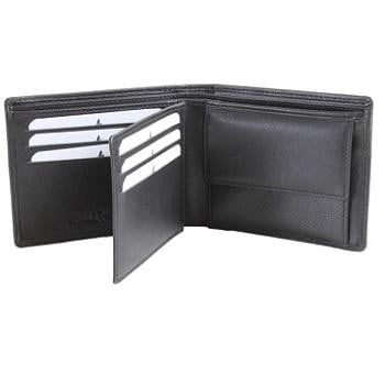 Large Black Leather Wallet - Pobjoy Diamonds