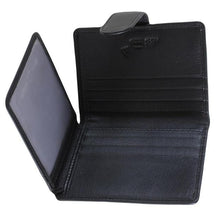 Load image into Gallery viewer, Black Compact Leather Wallet - Pobjoy Diamonds