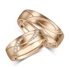 Load image into Gallery viewer, 18K Gold &amp; Diamond Wave Ladies Wedding Ring 5.5mm - Pobjoy Diamonds