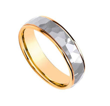 Load image into Gallery viewer, 18K Two Colour Gold Faceted 6mm Wedding Band - Pobjoy Diamonds
