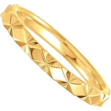 Load image into Gallery viewer, 18K Yellow Gold His Or Hers Faceted Wedding Band -Pobjoy Diamonds