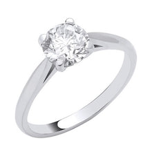 Load image into Gallery viewer, 950 Platinum 1.00 Carat Solitaire Diamond Ring - WGI Certified