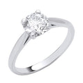 950 Platinum 1.00 Carat Solitaire Diamond Ring - WGI Certified