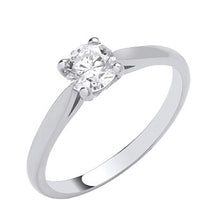 Load image into Gallery viewer, 950 Platinum 0.50 Carat Solitaire Diamond Ring G-H/VS2