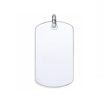9K White Gold His Or Hers Large Dog Tag & Neck Chain-Pobjoy Diamonds