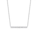 Pobjoy 9k White Gold & Diamond Horizontal Bar Necklace