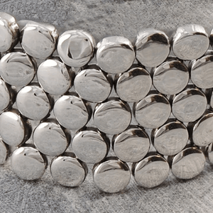 Handmade Chunky Sterling Silver Disc Ladies Bracelet-Pobjoy Diamonds