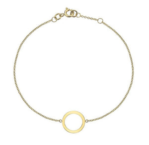 9K Yellow Gold Single Hoop Ladies Bracelet - Pobjoy Diamonds