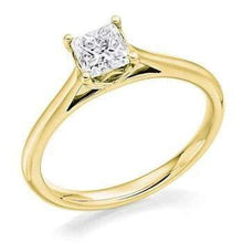 Load image into Gallery viewer, Nivaria Four Prong Princess Cut Diamond Ring 0.30 To 1.00 Carat - Pobjoy Diamonds